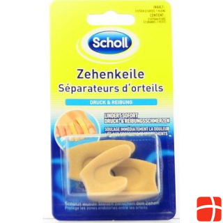 Scholl Toe wedges 2 large 1 small