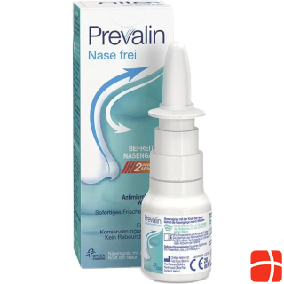 Prevalin Spray nose free decongestant effect