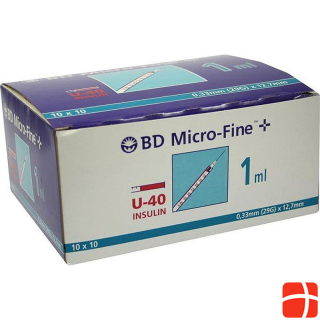 BD + U40 Insulin Spritzen, 12.7 x 0.33 mm