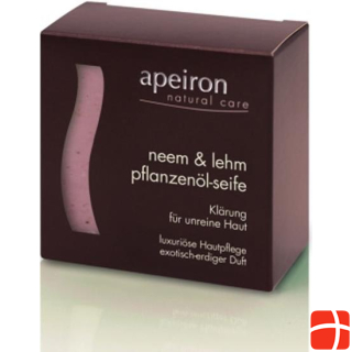 Apeiron Pflanzenölseife Neem & Lehm - Klärung für unreine Haut