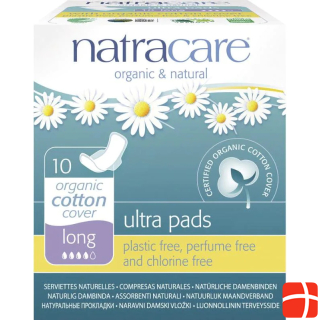 Natracare Ultra sanitary towels 'long' organic cotton