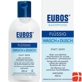 Eubos liquid and shower blue