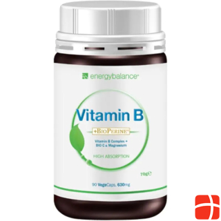 Energybalance Vitamin B Complex plus C High Absorption BioPerine and Magnesium 630mg