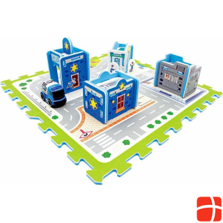 happytoys 3D Puzzle Mat Police Station