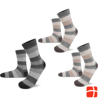 Normani 3 pairs of alpaca socks wide striped