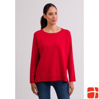 Cash-Mere Round neck sweater with side slits