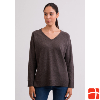 Cash-Mere V-neck sweater with side slits