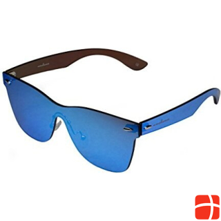 Amoloma Glass Only Sunglasses Blue Mirrored