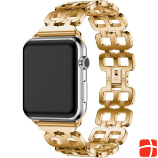 Hermex Apple Watch 40mm 38mm Luxury Stainless Steel Ring Bracelet Metal GOLD