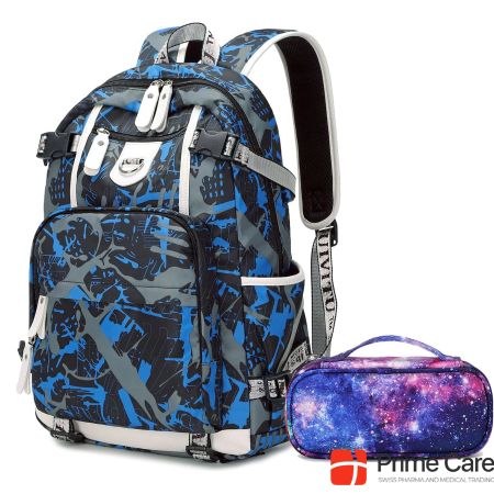 Школьный рюкзак Guivitu, водонепроницаемый, синий