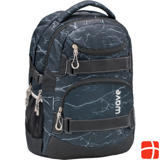 Belmil Wave laptop school backpack marble