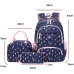IvyH School Bag Set for Girls, 3 Piece, Deep Blue