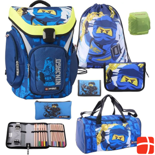 Familando 7 Piece School Bag Set, Lego Ninjago, Jay Blue Ninja