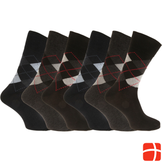 Aler Argyle Socks Non Elastic (6 pairs)