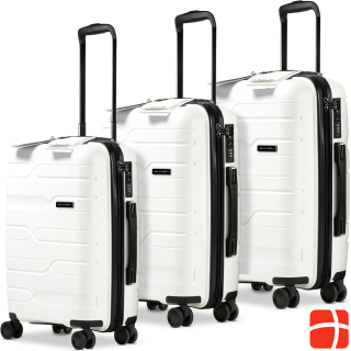 Abantera 3 Piece Suitcase Set White