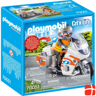 Playmobil Emergency doctor motorcycle with flashing light