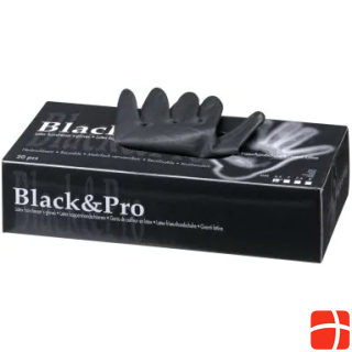Comair Latex gloves black 7 medium 20 pieces