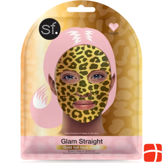 Cosmetic Gold Foil Face Mask Glam Straight 1 Stk.