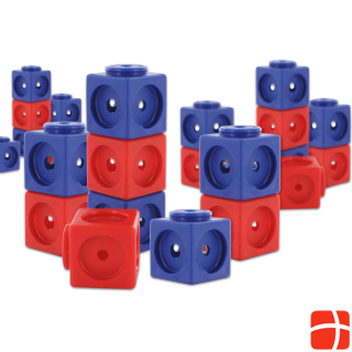 Dick-System Riesensteckwürfel-Set magnetisch, 40 Stück, rot-blau