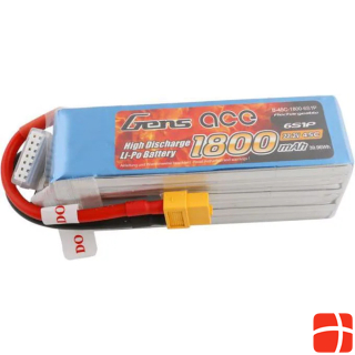 Gens Ace RC Battery LiPo 1800 mAh 22.2 V 45C 6S1P