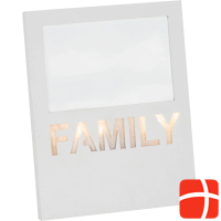 Glorex Foto-Rahmen FAMILY 23x18x2cm mit Licht Batt: 3x AAA Pappe