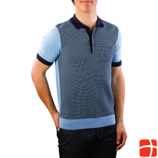 Fred Perry Two Colour Knitted Shirt sky