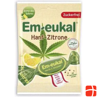 Конфеты Эм-эукал Эм-эукал конопля-лимон без сахара 75 г