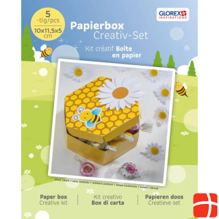 Glorex DIY paper box bee, 10x10x5cm 5 pcs.