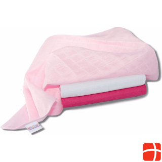 Makian Марля набор из 3 салфеток 70 x 70 см Розовый и белый униформа
