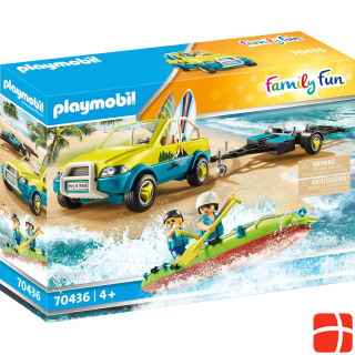 Playmobil Beach car with canoe trailer