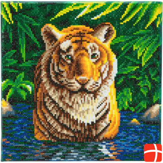 Craft Buddy Tiger Pool, 30x30 см, набор для рисования из кристаллов