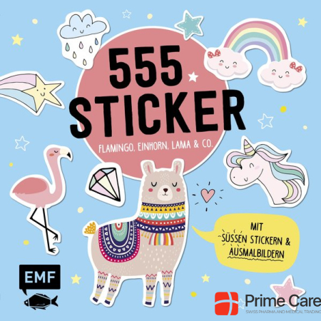  555 stickers - flamingo, unicorn, llama and co.