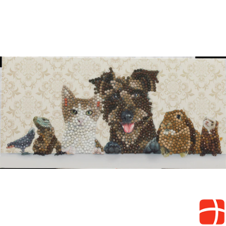 Craft Buddy Animal Family, 11x22 см Crystal Art Card