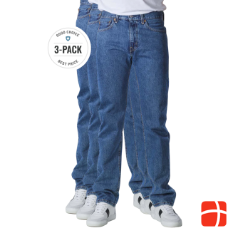 Levis 505 Jeans Straight Fit stonewash 3-Pack