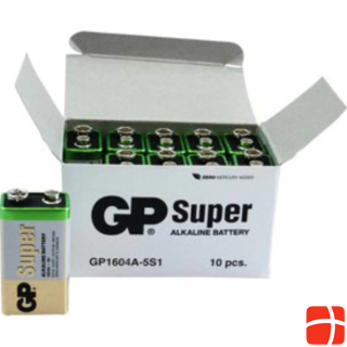 GP Batteries 9 V Battery Super Alkaline Batteries 9V , 10er