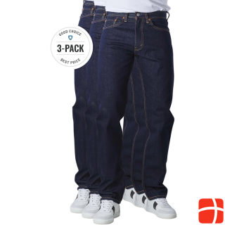 Levis 501 Jeans Straight Fit rinse 3-Pack