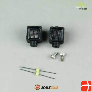 ScaleClub Headlight rectangle with LED