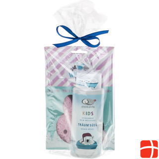 Aromalife Gift set Kids foam bath Dream sweet with bath sponge pink (1pc)