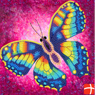 Craft Buddy Butterfly, 18x18cm Crystal Art Card RACHEL FROUD