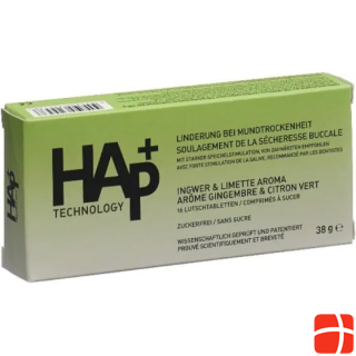 HAp+ Lutschtabletten Ingwer Limette Aroma (16 Stk)