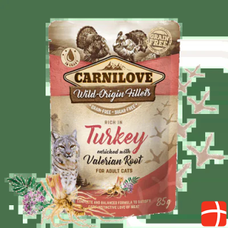 Carnilove Cat Adult Pouch Ragout Turkey & Valerian Root