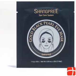 Shangpree 1 pair gold black pearl eye mask