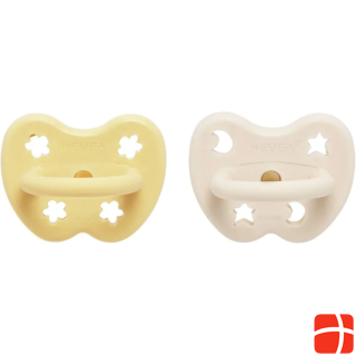 Hevea Pacifier Orthodontic Pale Butter + Milky White 3-36 months