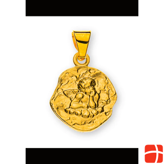 Wassner Angel pendant yellow gold 750 hammered