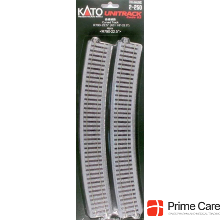 Kato H0 Set of 4 Curved Track R790-22.5°