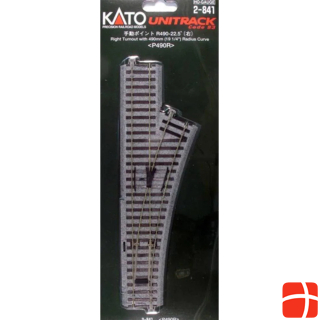 Kato H0 turnout manual, right 246 mm with R490-22.5° curve