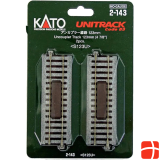 Kato H0 set of 2 uncoupling track 123 mm