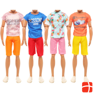 Hermex Ken Barbie 4pcs Summer Set Pants and Shirts Fashion Collection Summer