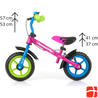 Mally Balance bike Milly Mally Dragon with brakes, multicolored