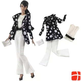 Hermex Office Fashion Outfit For Barbie Dolls Collection Dresses White Black